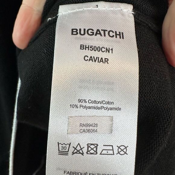 Bugatchi Solid Crew neck Sweater Caviar Black Size XL - Picture 5 of 7